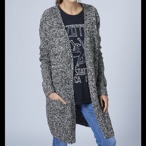 Hollister Black and White Knit Cardigan